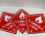 Label - Removable Flammable Liquid 3 Sheets