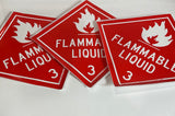 Label - Removable Flammable Liquid 3 Sheets
