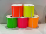 100mm x 50mm Fluoro Labels - Assorted Colours
