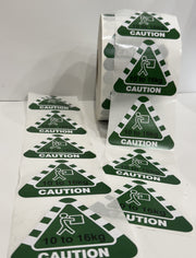 Label - 105mm x 90mm Weight Triangle