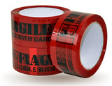 Tape - Fragile Packing Tape Black Red 48mm x 75m 45u