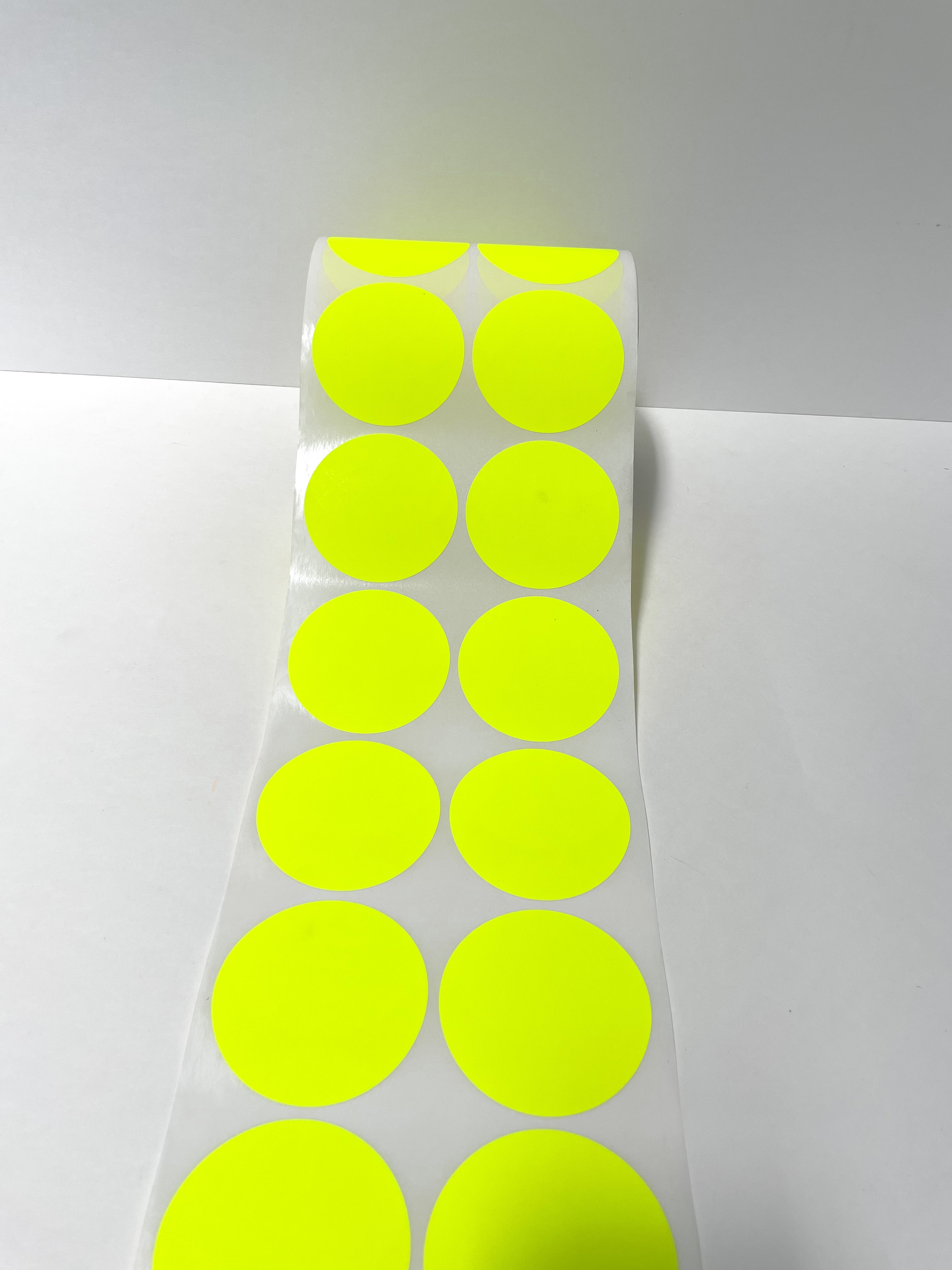 Fluro Ribbons 55mm Fluoro Circle Labels | Assorted Colours | All Types Labels
