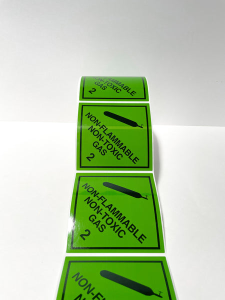 Non-Flammable Non-Toxic Gas 2 Labels | All Types Labels