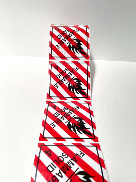 Label - Flammable Solid 4 – All Types Labels